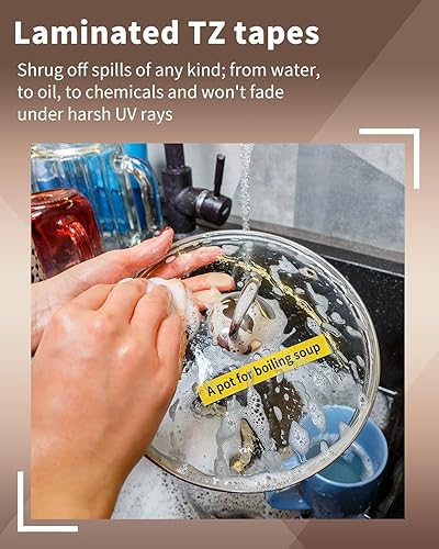 Miniatura 4 de Oozmas Cinta de etiquetas de repuesto compatible para TZe-631 Brother Label Maker Tape 0.472 in 0.47 Amarillo TZE631 TZ cinta laminada negro sobre