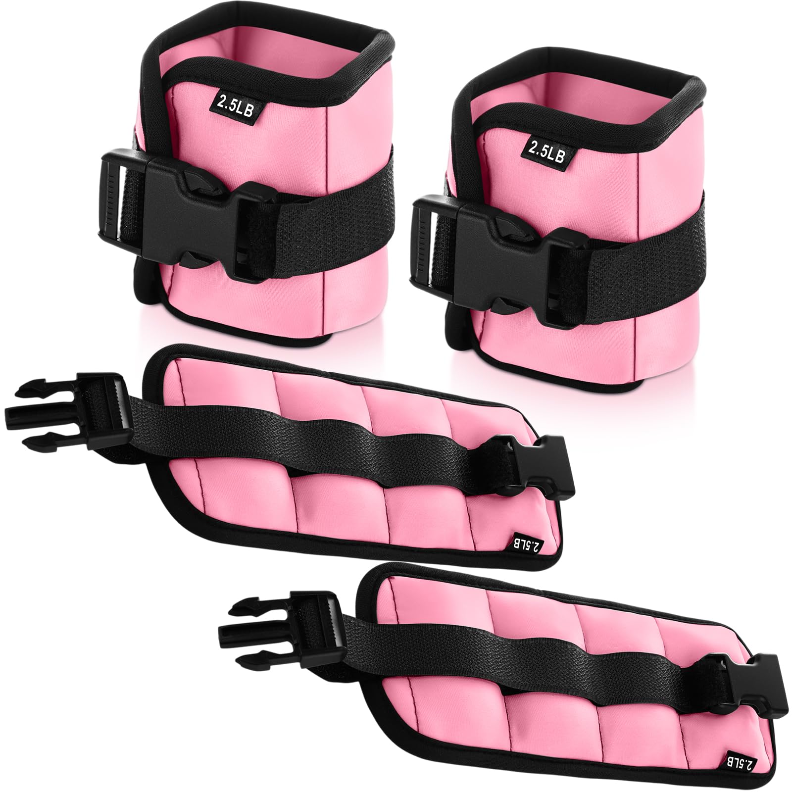 Hollowfly 2 Pairs Ankle Wrist Weights for Exercise