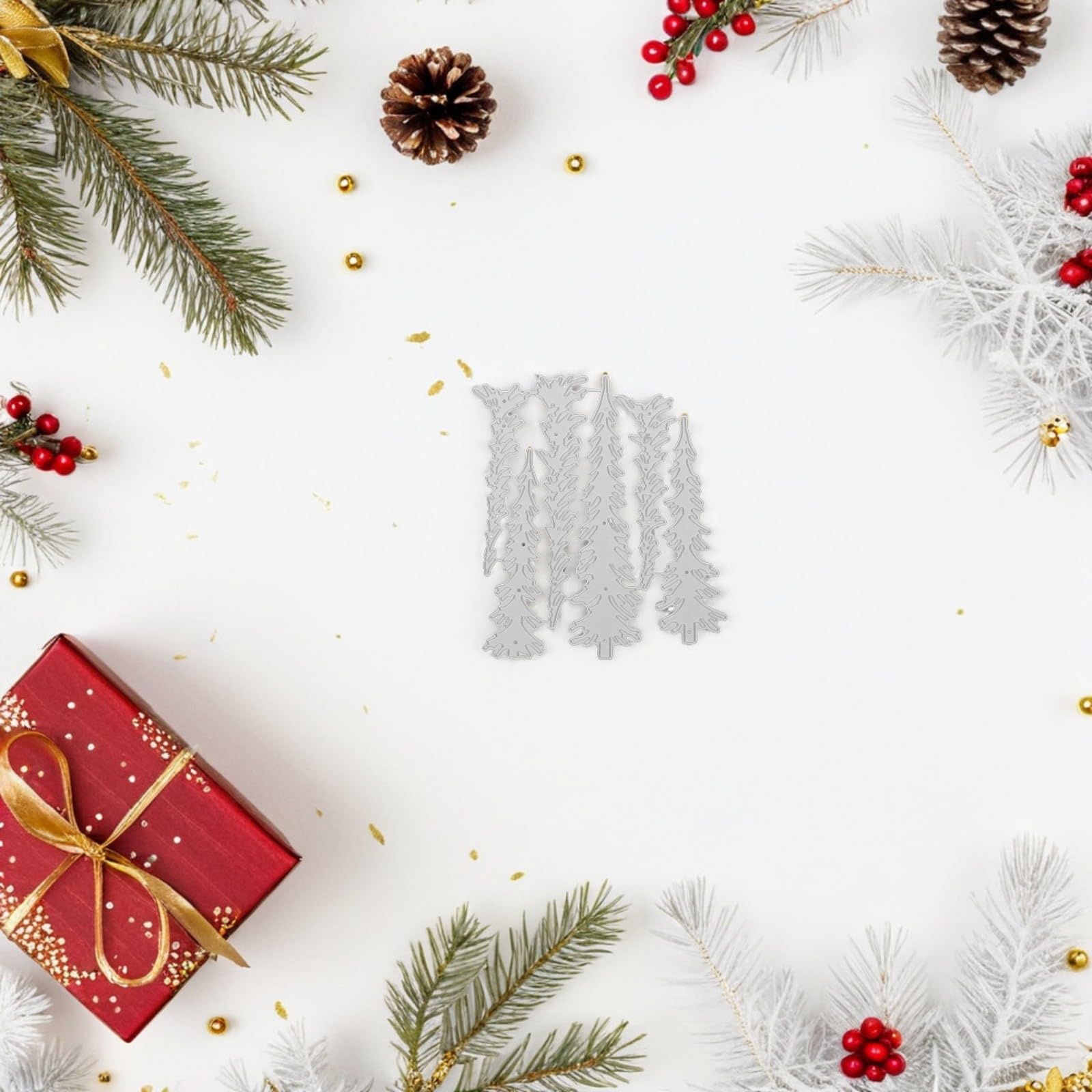 FRCOLOR 10 Unidades Troquel de Corte Árbol de Navidad para Manualidades y