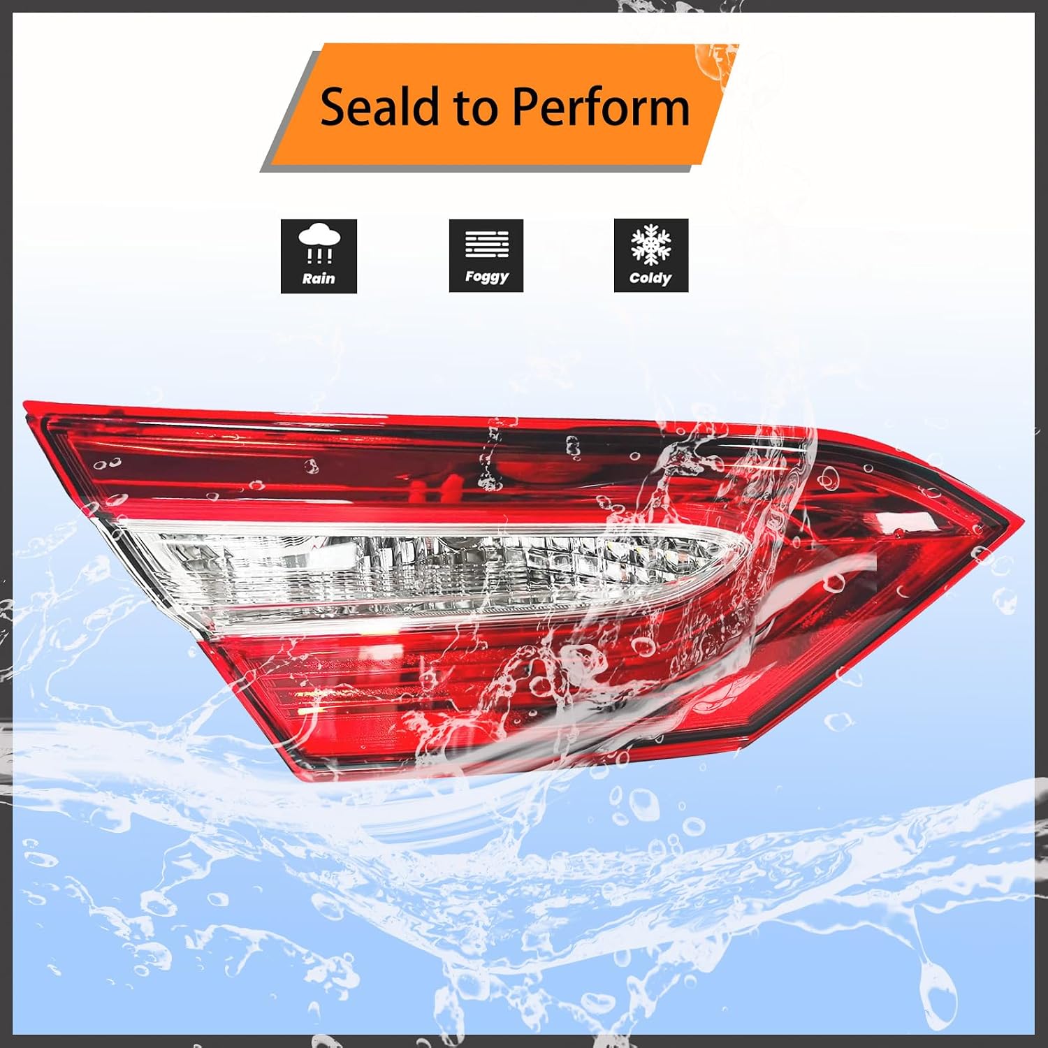 2pcs Inner Trunk lid Tail Lights Assembly for 2018 2019 2020 Toyota Camry LE L SE Rear Brake Reverse Turn signal Lamps Left Driver and Right Passenger side Replacement for 8159006620 8158006620(LH&RH)