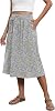 Witsmile Flowy Skirt Elastic High Waist A-Line Skirt with Pockets Bohemia Cover-up for Women 2026 Trendy(S-2XL)