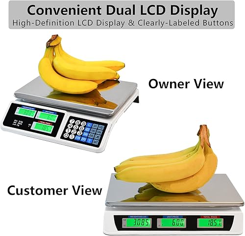Miniatura 5 de Báscula digital de precio electrónico LCD digital comercial para carne peso