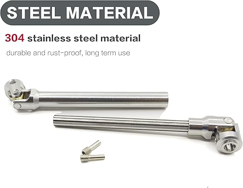 Miniatura 3 de Eje de transmisión de acero inoxidable resistente para 110 RC Car Crawler Axial SCX10 90046 AXI03007 TRX4 Redcat Gen8 (4.764-6.890 in)