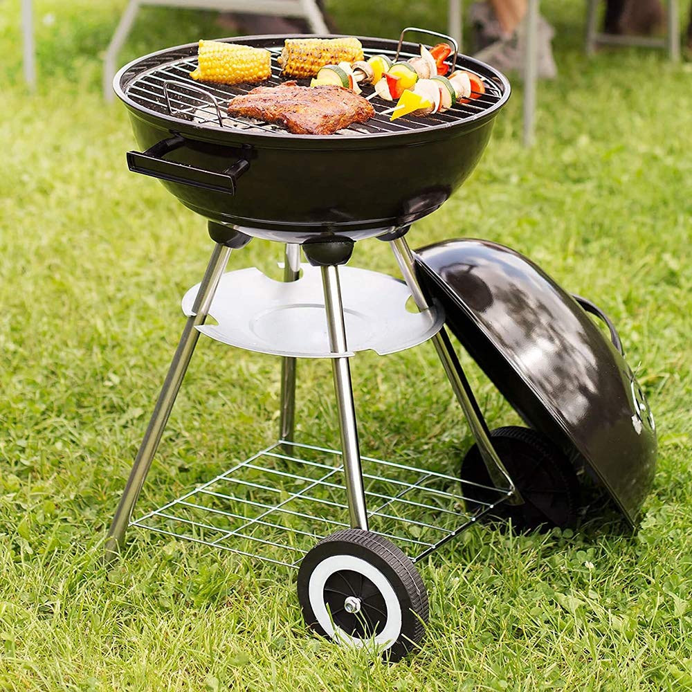 Charcoal Grill Barbecue Portable BBQ Stainless Steel Folding BBQ Grill Camping Grill Mini Tooking Grid Outdoor Camping Cooker Garden for 5-10 People