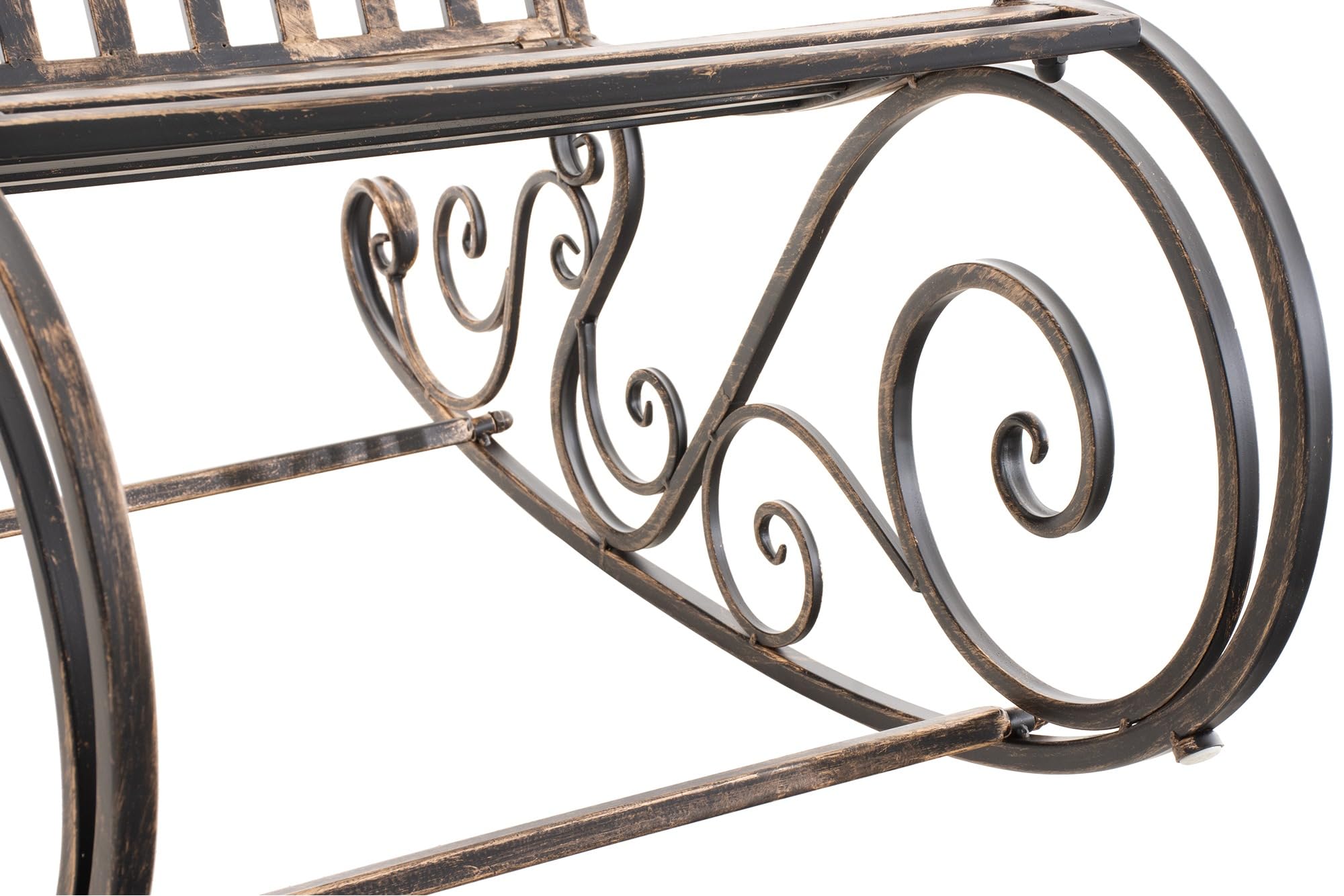 Sedia A Dondolo Smilla Stile Rustico Nostalgico I Sedia A Dondolo Classica in Ferro I Sedia A Dondolo Design, Colore (BRONZO)