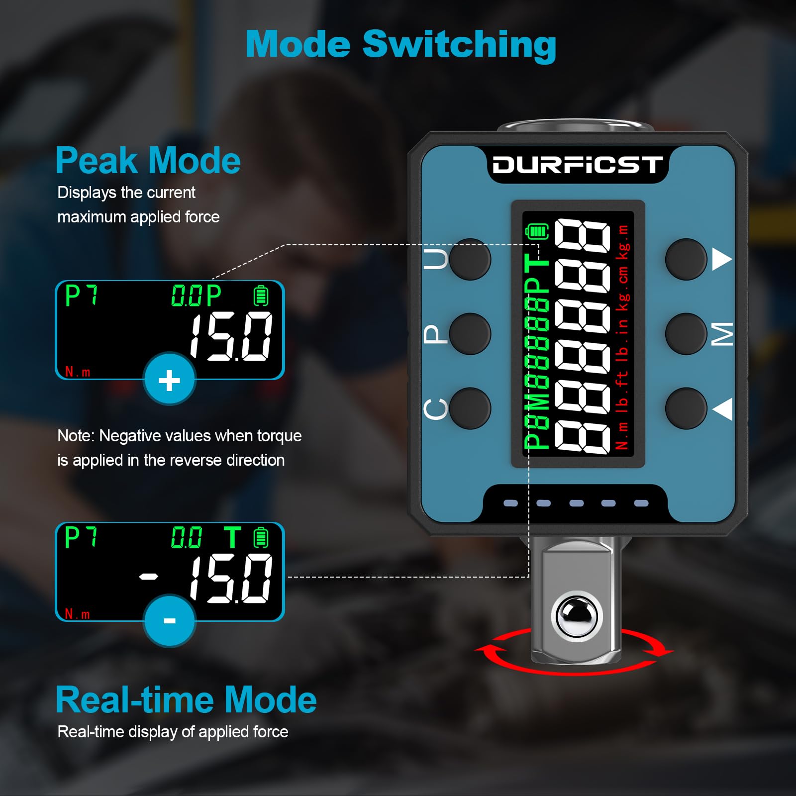 Chiave Dinamometrica Digitale 1/2 - Range 4-135 N.m, Con Allarme Sonoro E Luminoso | Per Auto, Bici, Moto - Foto 4