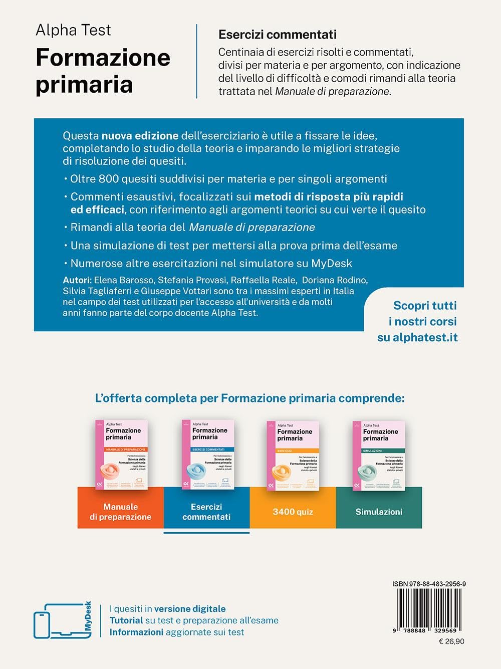 Alpha Test. Formazione primaria 2026-2027. Esercizi commentati. Per il test di ammissione a Scienze della Formazione Primaria. Con simulatore online