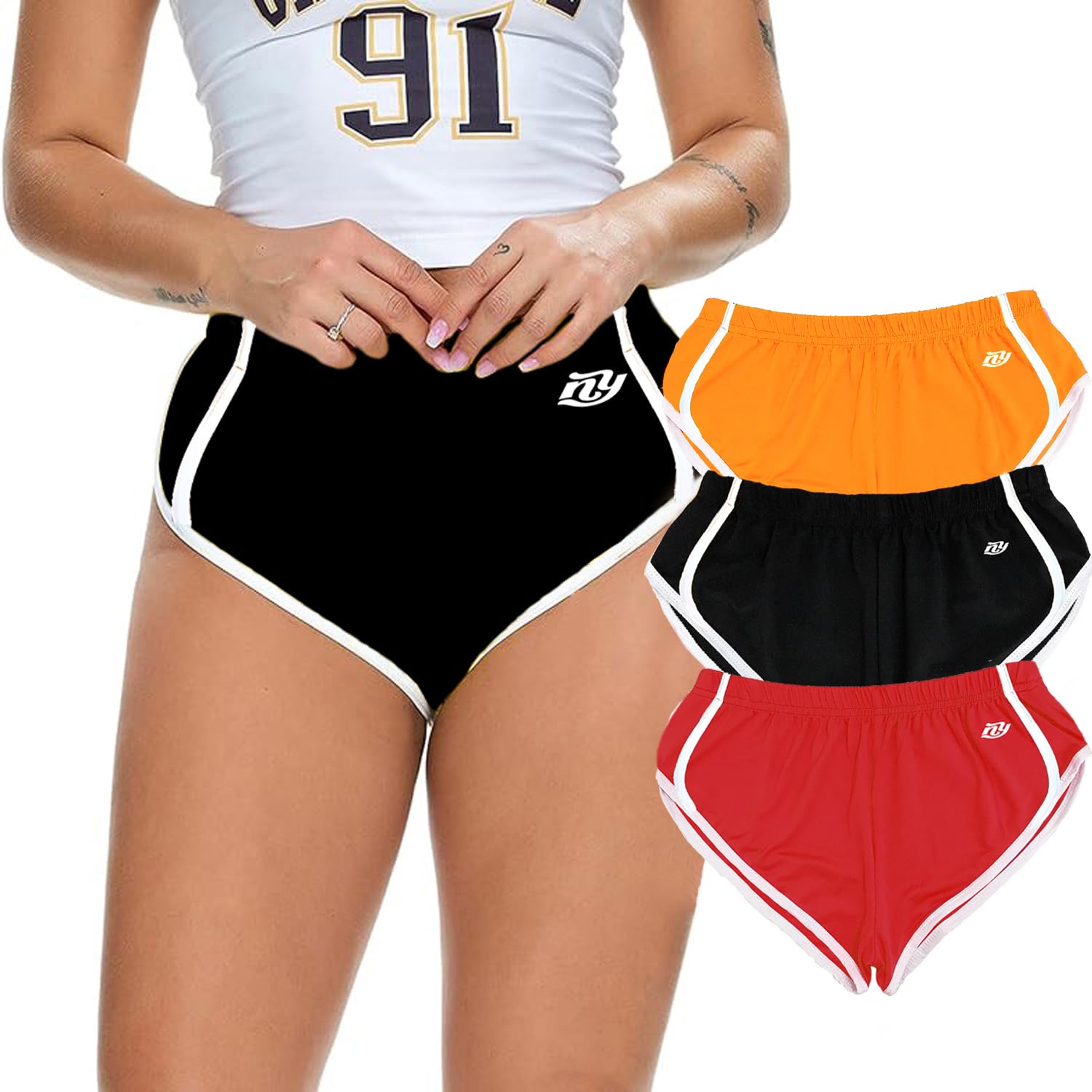 nicsy Women's Yoga Panties Booty Shorts Gym Workout Running Elastic Waist Hot Sexy Panty Stretchy Athletic Shorts-picture-37