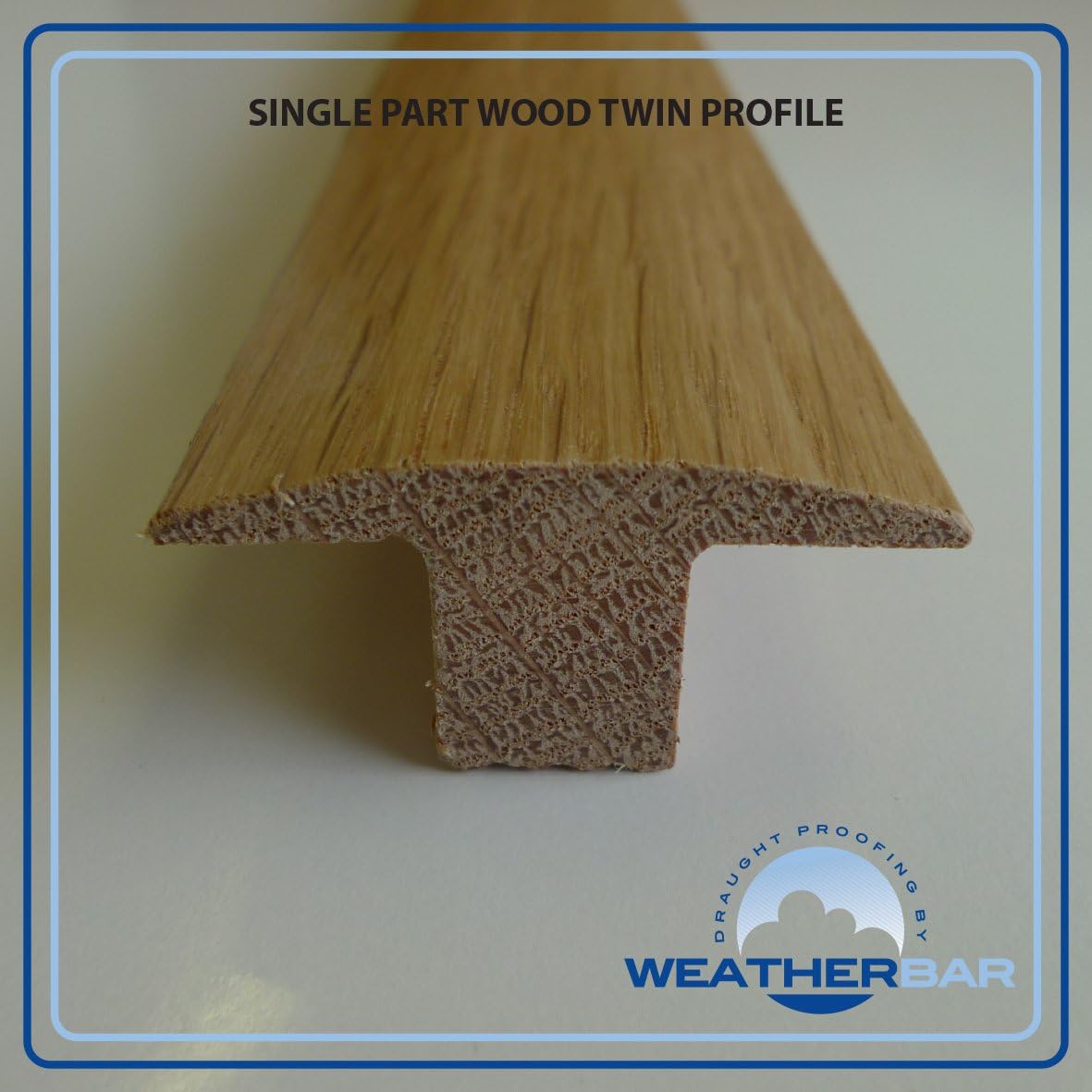 Solid Oak Lacquered Twin 'T' Flooring Profile, Threshold/Cover Strip, Door Bar, Suitable for 18mm Floors by Weatherbar