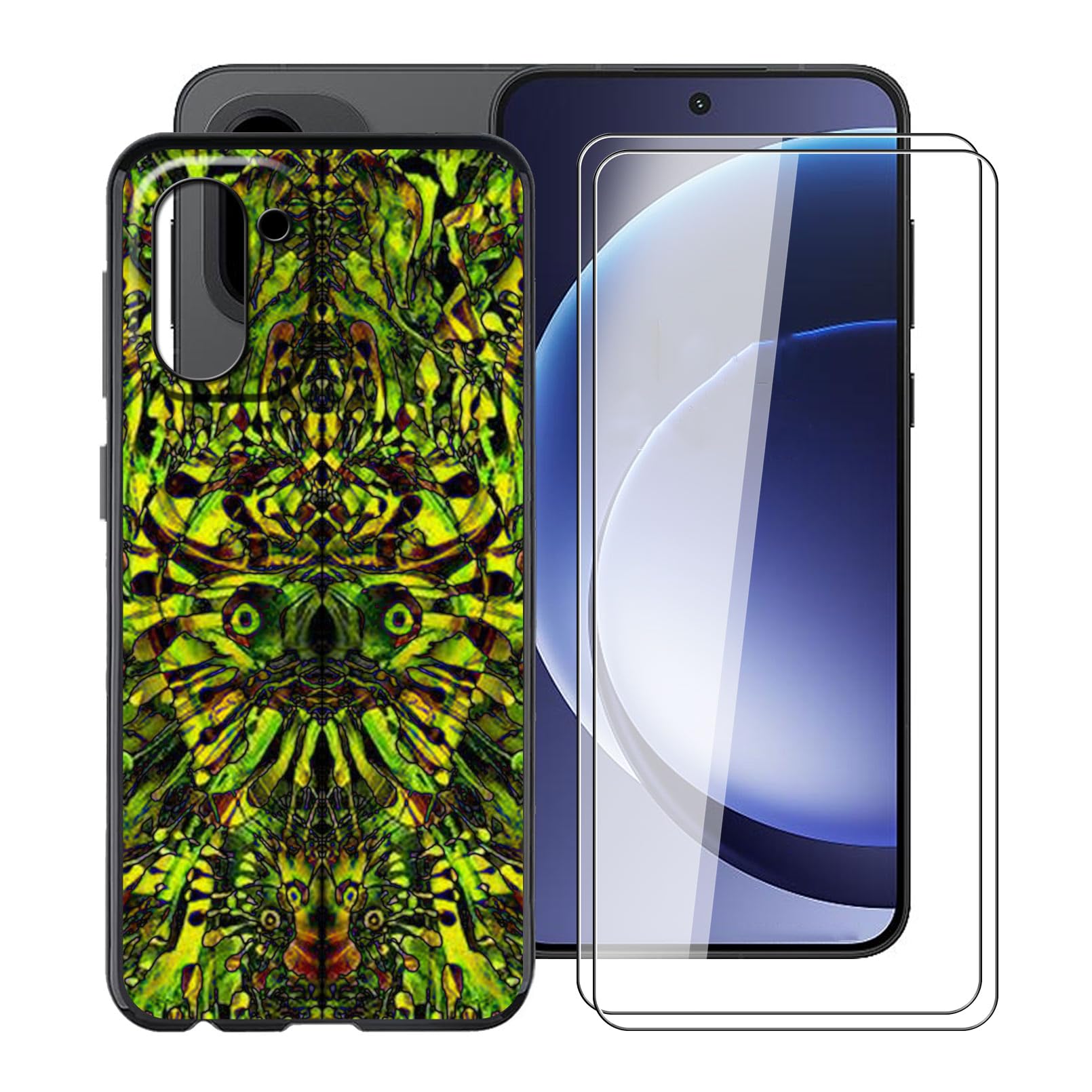 Phone Case for OnePlus 15R (6.83") with [2 x Tempered Glass Protective Film], Black Shockproof Bumper Cover Ultra-thin Soft Silicone Case for OnePlus 15R - Green Goblin