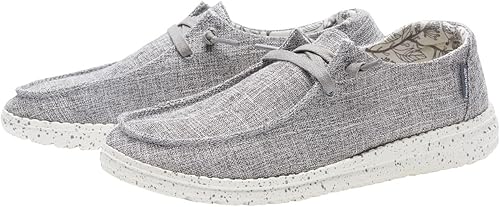 Vista 4 de Hey Dude Wendy Chambray - Zapatos para mujer, mocasines con cordones para mujer, cómodos y ligeros