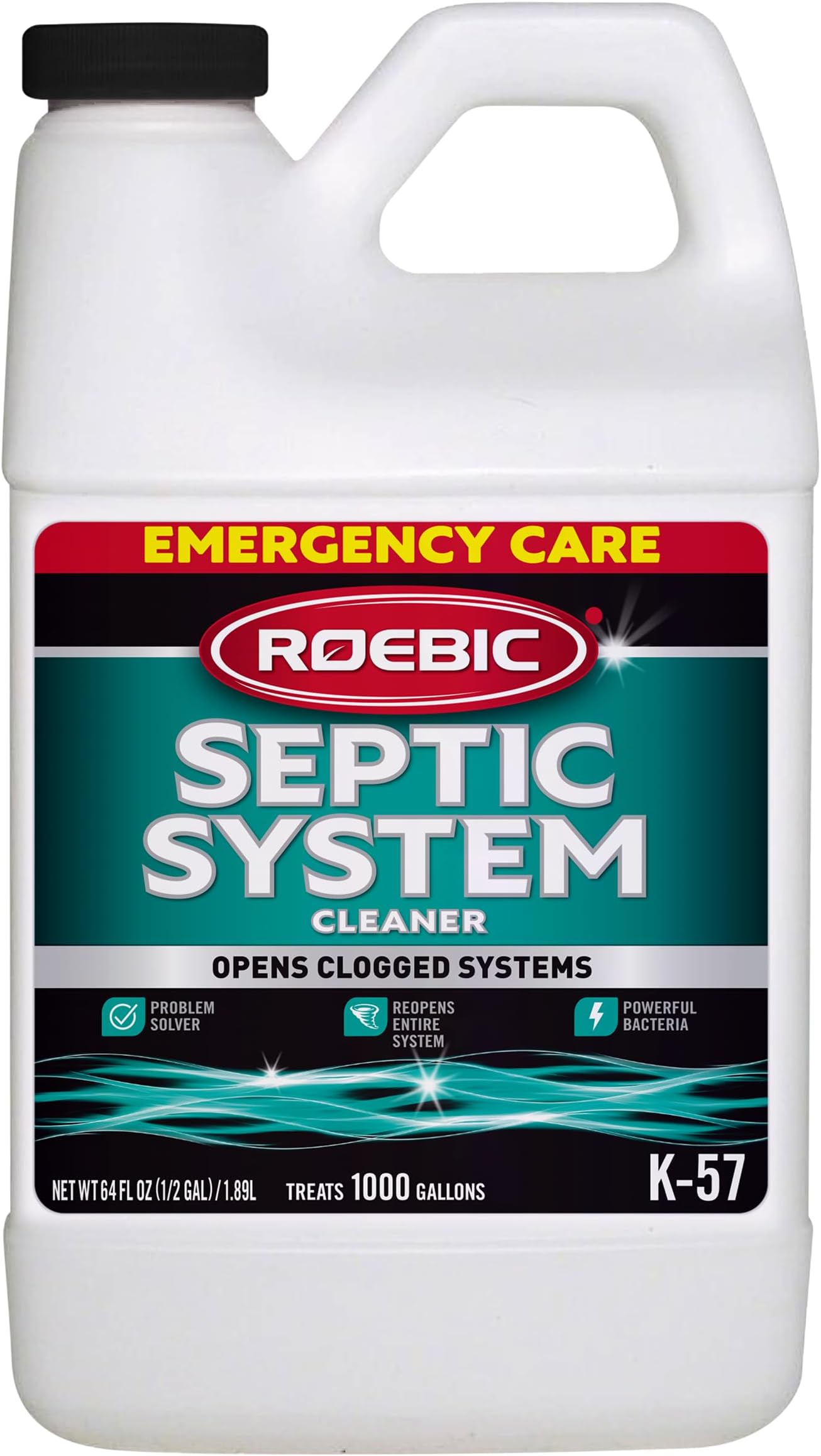 K-57-H K-57-H-3 Septic System Treatment, 1/2 gallon