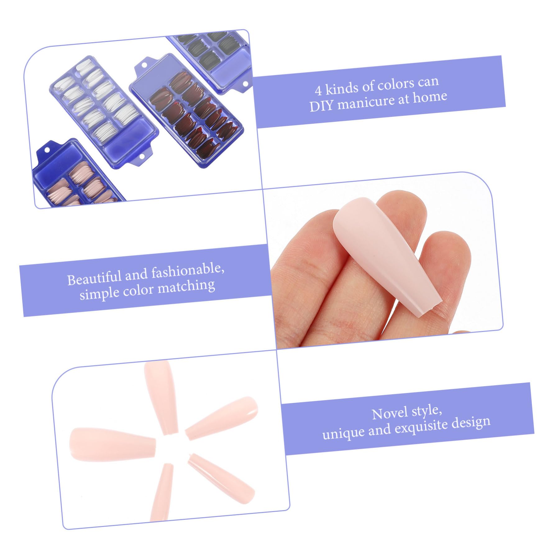 1200 Pz Chip Per Unghie Punte Per Unghie Finte Unghie Finte Francesi Tu? Come Premere Su Uñas Continua Unghie Artificiali Francesi Chiodo Resina Donna Piccola Scatola