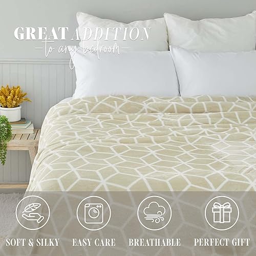 Vista 137 de Elegant Comfort Manta de lujo aterciopelada, ligera para todas las estaciones, ultra afelpada, suave, acogedora y mullida para sofá, cama, viajes