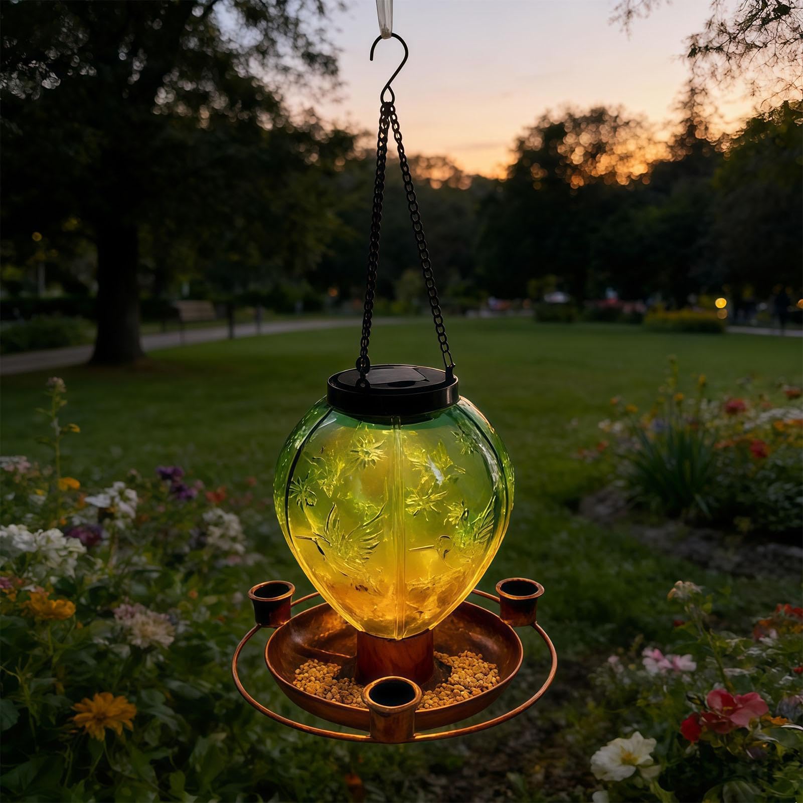 Solar Light karmnik dla ptaków balon na gorące powietrze kształt ganek