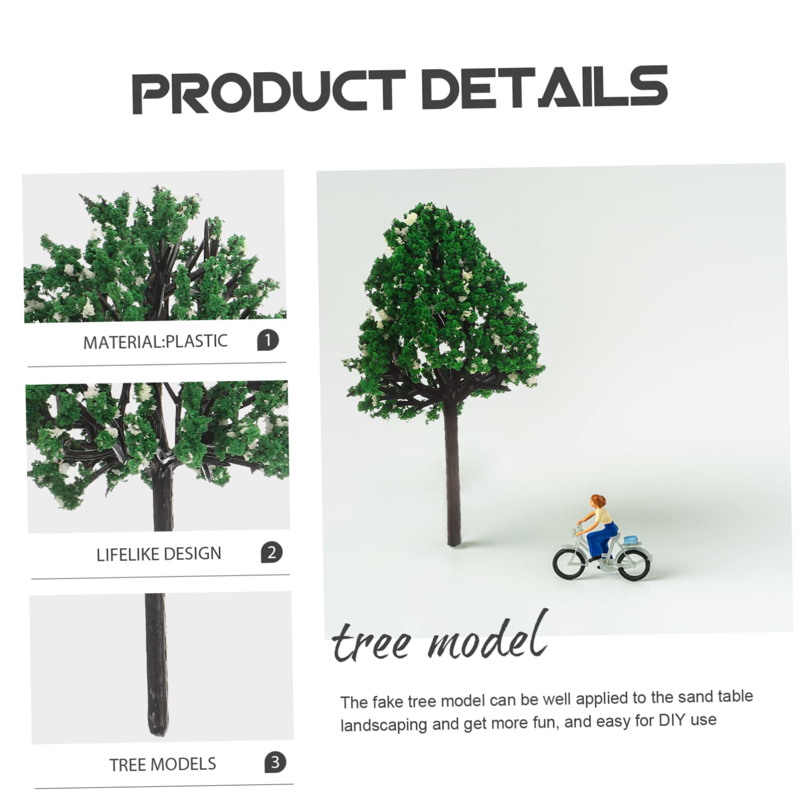 TEHAUX 96piezas De Árboles para Modelismo De Árboles Artificiales para Dioramas y Maquetas Accesorios para Mesas Decoración De