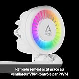 ARCTIC Liquid Freezer III 280 A-RGB - Water Cooling PC, All-in-One CPU AIO Water Cooler, Intel & AMD compatible, efficient PWM-controlled pump, fan: 200-1700 rpm, LGA1851/1700 Contact Frame - White - 9
