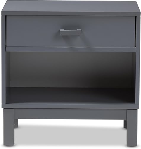 Miniatura 5 de Baxton Studio Gwyneth - Mesita de noche, color gris Gris,Blanco,Café nogal,https://www.amazon.com/dp/undefined