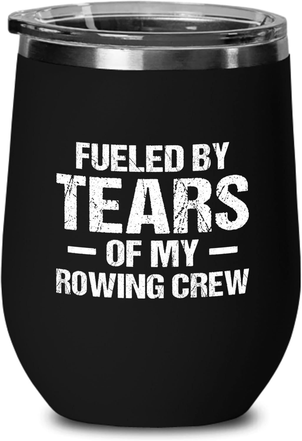 Teacher Wine Tumbler 12oz Black -my rowing crew – Gift for Rower Sport Rowing Crew Team Athlete Boating Racing