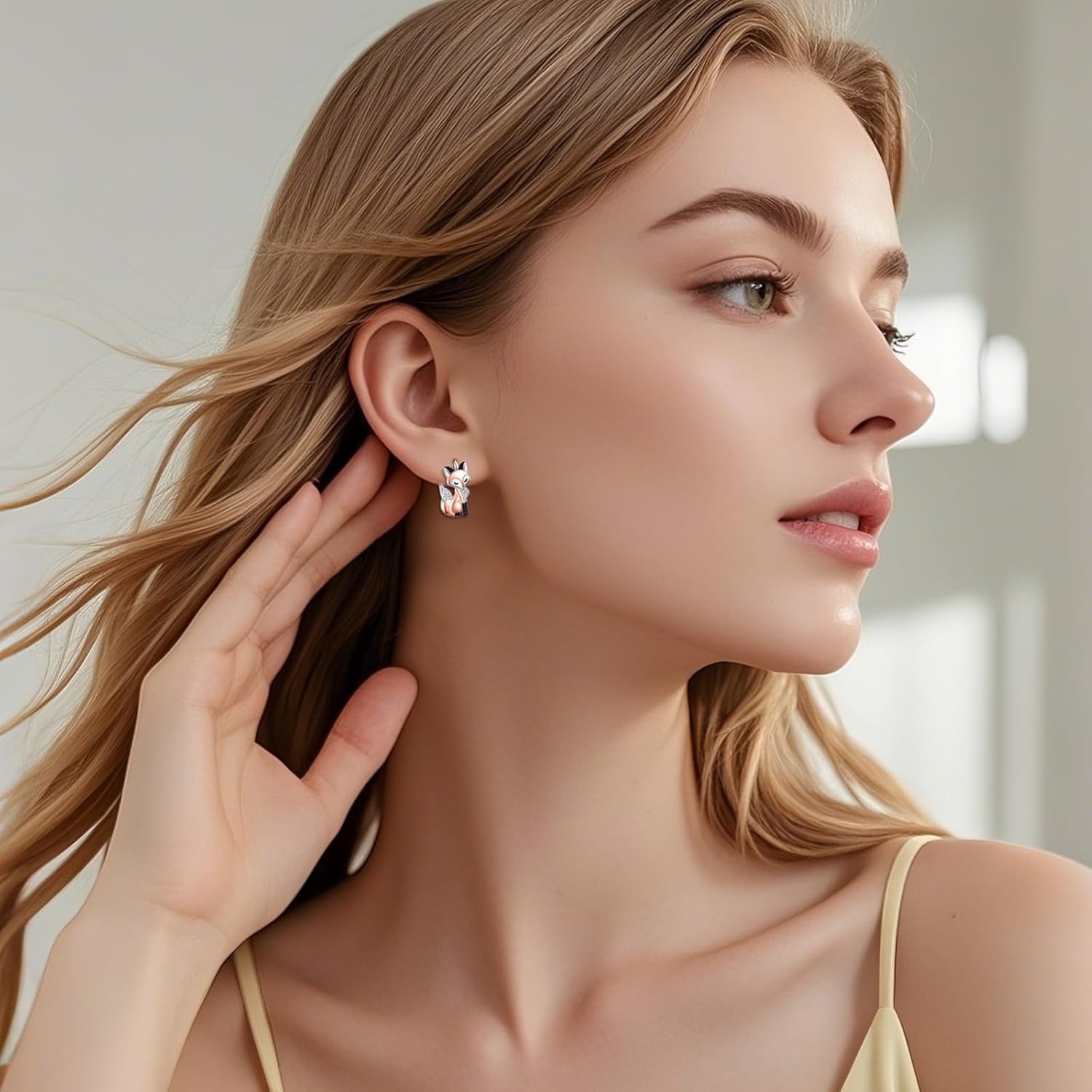 Animal Leverback Earrings 925 Sterling Silver Hoop Huggie Earrings Flower Jewelry Gifts For Women - Image 4