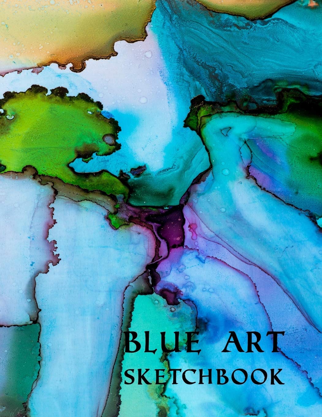 Blue Art - Sketchbook: Abstract Art Blank Paper Sketchbook / Notebook / Journal For Drawing, Sketching And Writing