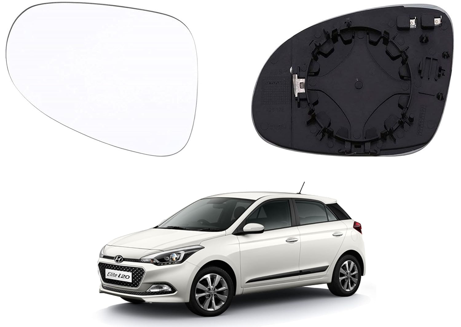 CARIZO® Rear View Mirror Glass (Right/Driver Side) Compatible with