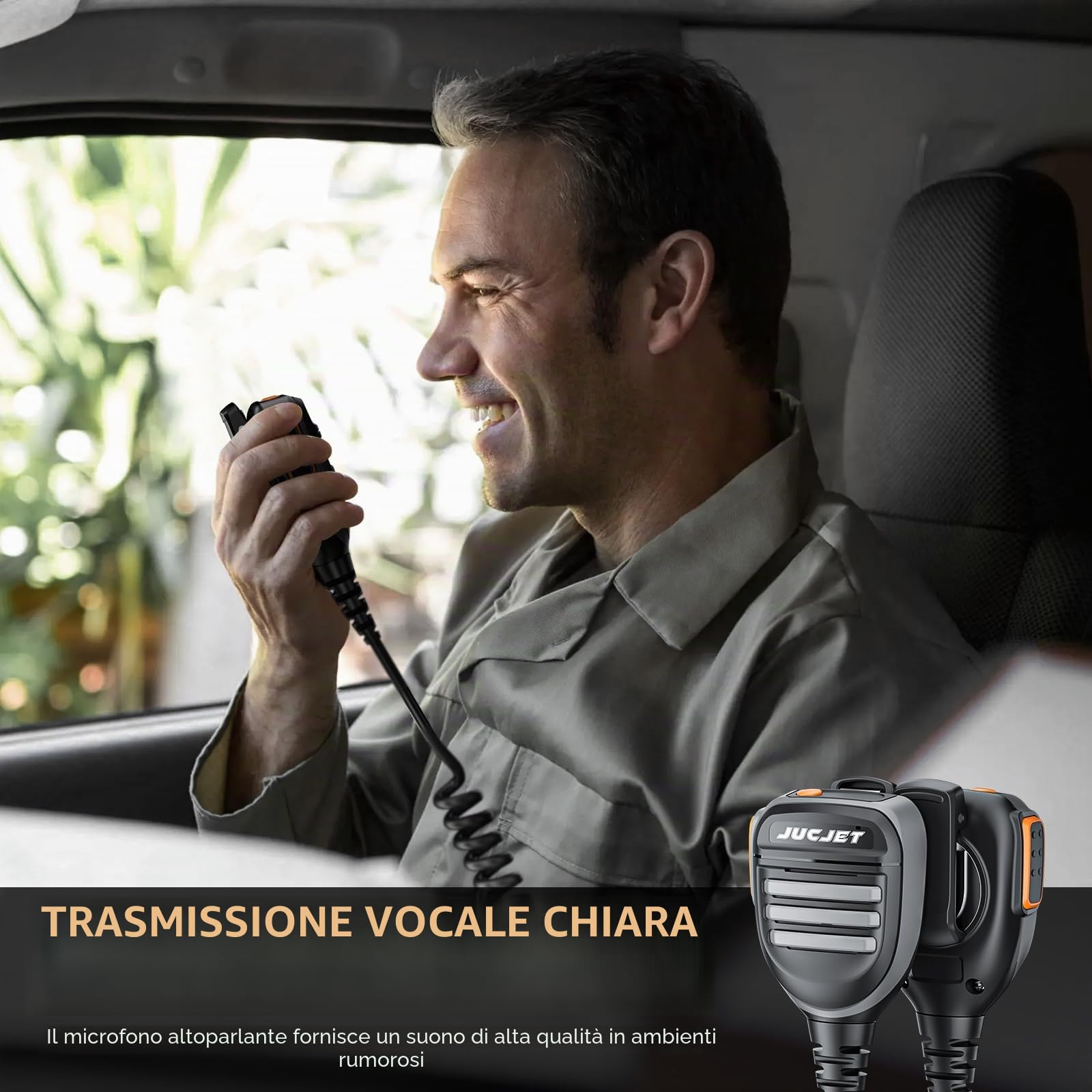Microfono per altoparlante da spalla per walkie talkie con jack da 3,5 mm per cuffie BF-888s UV-5R UV-82 UV-S9 BF-F8HP UV-10R UV-11R BF-H6 GT-3 GM-15PRO(2 pezzi)
