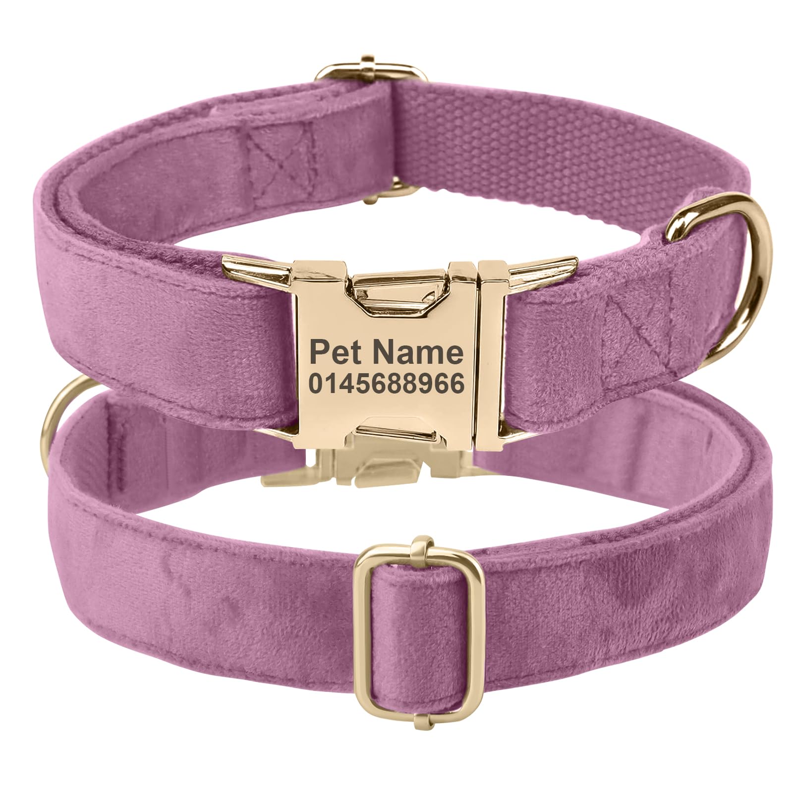 Personalized Dog Collars Custom with Pet Name & Phone for Small Medium Dogs