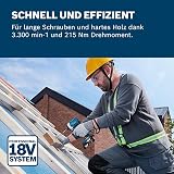 Bosch Professional 18V System atornillador de impacto a batería GDR 18V-215 (incl. 2 baterías GBA 18V 4.0Ah, cargador GAL 18V-40, L-BOXX) - 2