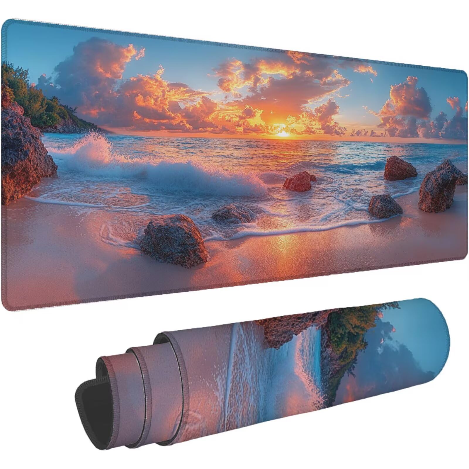 Podkładka pod mysz w kolorze pomarańczowym xxl 1600x800mm mata biurkowa brązowa podkładka pod mysz jednoczęściowa antypoślizgowa gumowa podstawa zszyte krawędzie wodoodporna antypoślizgowa podkładka