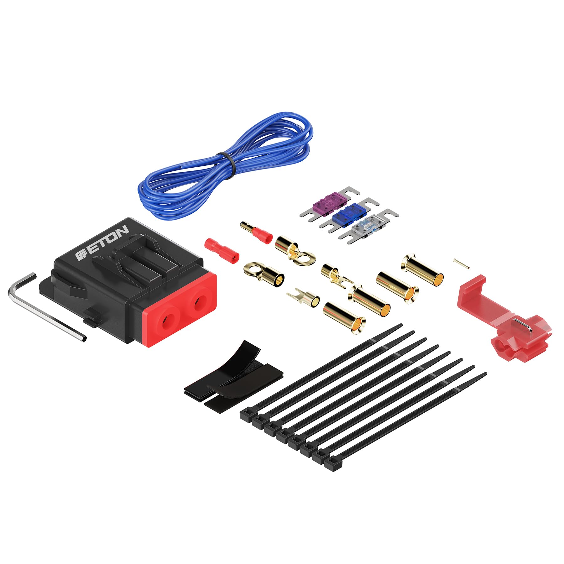 ETON PCC 10 - Hoogwaardige Stroomaansluitkabelset, 10 Mm², Set Voor De Installatie Van Autoversterkers En Actieve Subwoofers Powerkabelkit Met Zekeringen Voor Hifi Eindversterkers In De Auto ETON PCC 10 - Hoogwaardige Stroomaansluitkabelset, 10 Mm², Set Voor De Installatie Van Autoversterkers En Actieve Subwoofers Powerkabelkit Met Zekeringen Voor Hifi Eindversterkers In De Auto