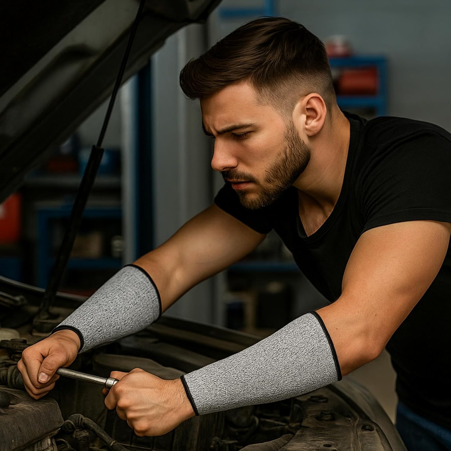 2 Pair Cut Resistant Sleeve Protective Arm Sleeves Dog Bite Safety Arm Sleeves Cut Resistant Forearm Sleeve Level5 Arms Burn Protective for Thin Skin Bruising Men Women - Image 6