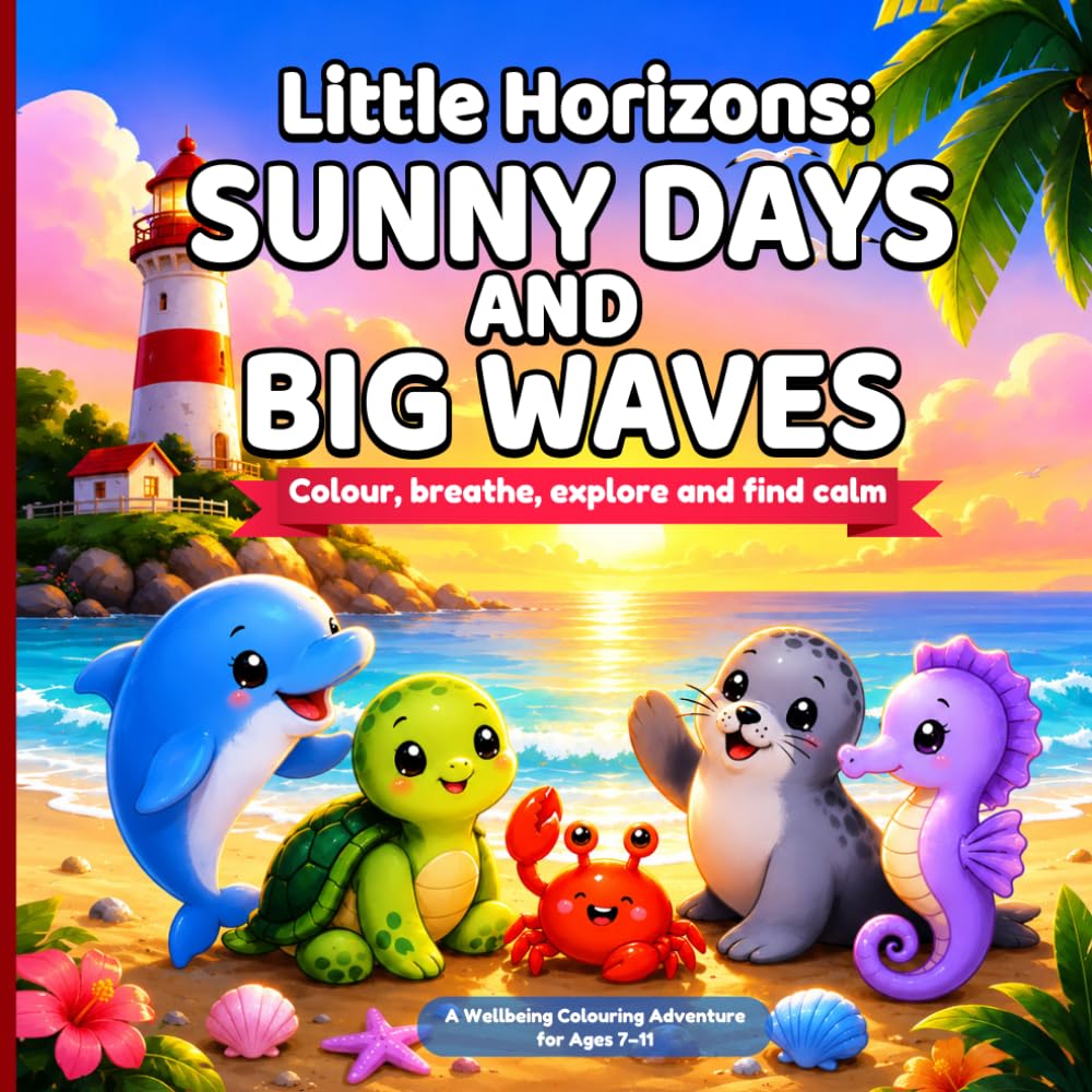 Sunny Days and Big Waves: Colour, breathe, explore and find calm