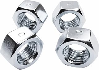 50Pcs 1/2-13 Hex Nuts Carbon Steel Hardware Nuts | standard coarse thread nuts, durable metal fasteners for machinery, automotive, and DIY projects
