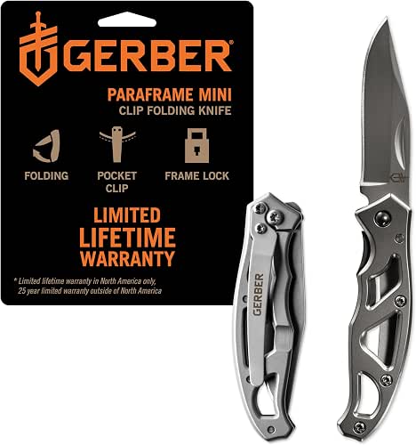 Gerber Gear Paraframe Mini Pocket Knife, 2.2" Fine Edge Small
