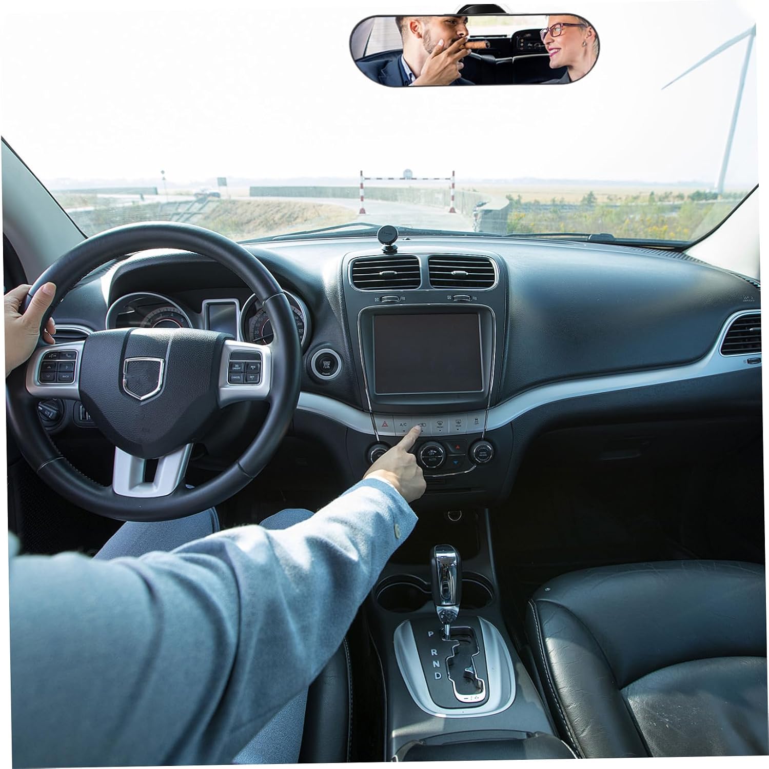 GANAZONO Suction Cup Rearview Mirror Wide Angle Interior Mirror for Cars and Trucks for Boy Girl Monitoring Easy Installation High-definition Clarity