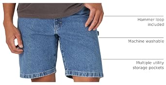 شورت كاربنتر فضفاض للرجال من Wrangler Authentics