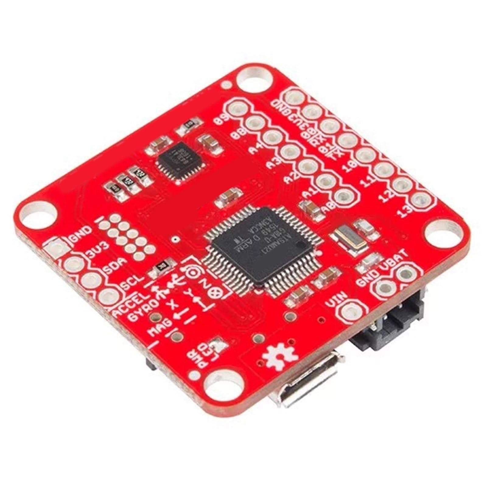 Multifunktionale 9DoF Sensorik mit MPU-9250 SAMD21-Mikroprozessor für Echtzeit Datenerfassung, PC Kommunikationsplatine