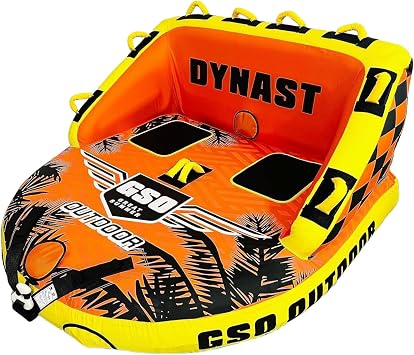 GSO Big Water Sport Towable Tube for Boating, Pull Behind Flying Tube for Boat Inflatable, with Dual Tow Points, Towable Water Pad, Enhanced Durability for Boating Tubes