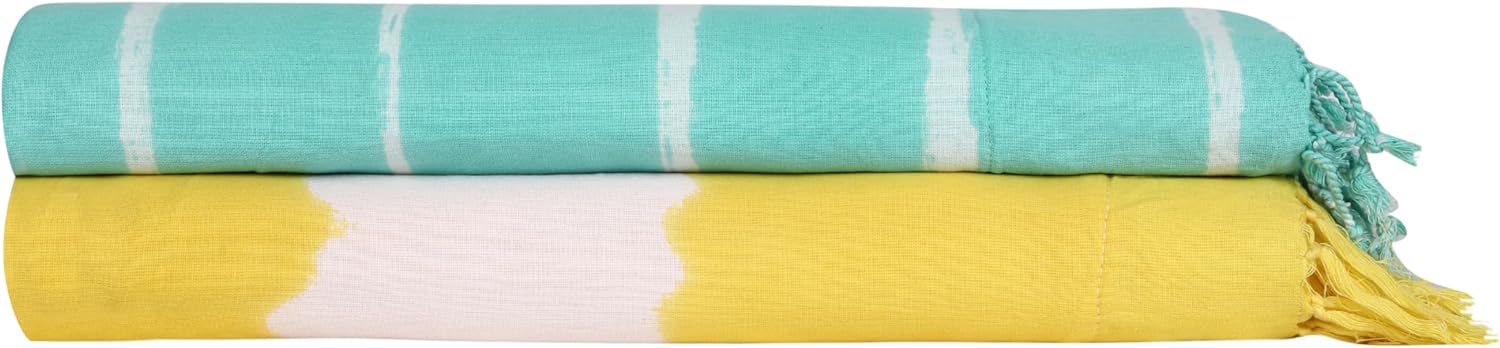 Organix 6 Pack Extra Large Pareo Beach Towel, 36"x72" 100% Cotton Pareo Print Swimsuit Wrap Skirt, Bikini Swimsuit Cover Up - Beach Dress, Lightweight, Sandfree, Quick Dry - Multicolor