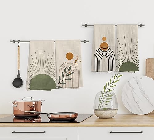 Miniatura 214 de You are My Sunshine - Juego de 2 toallas de cocina y paños de cocina y paños de cocina bohemios absorbentes, toallas de mano para baño y cocina