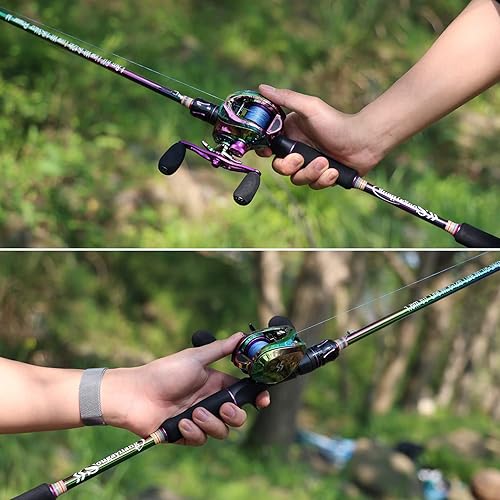 Miniatura 8 de Sougayilang Combo de caña de pescar y carrete, caña de pescar mediana con carrete de cebo combo, combo de pesca de 2 piezas