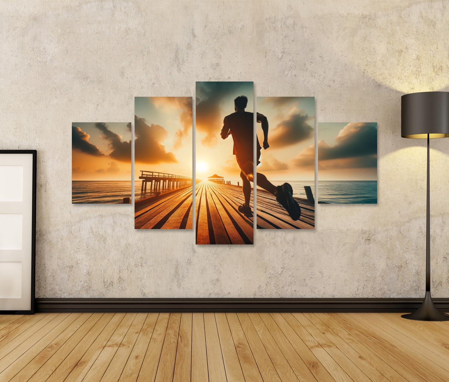 islandburner Quadro su tela mattutina energia corsa fitness studio palestra immagini murale poster