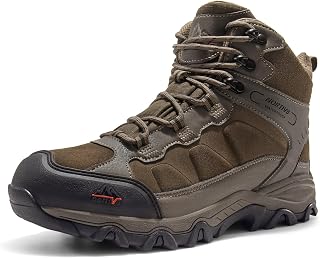 NORTIV 8 Herren Wasserdichte Wanderschuhe Outdoor,Kaffee,40