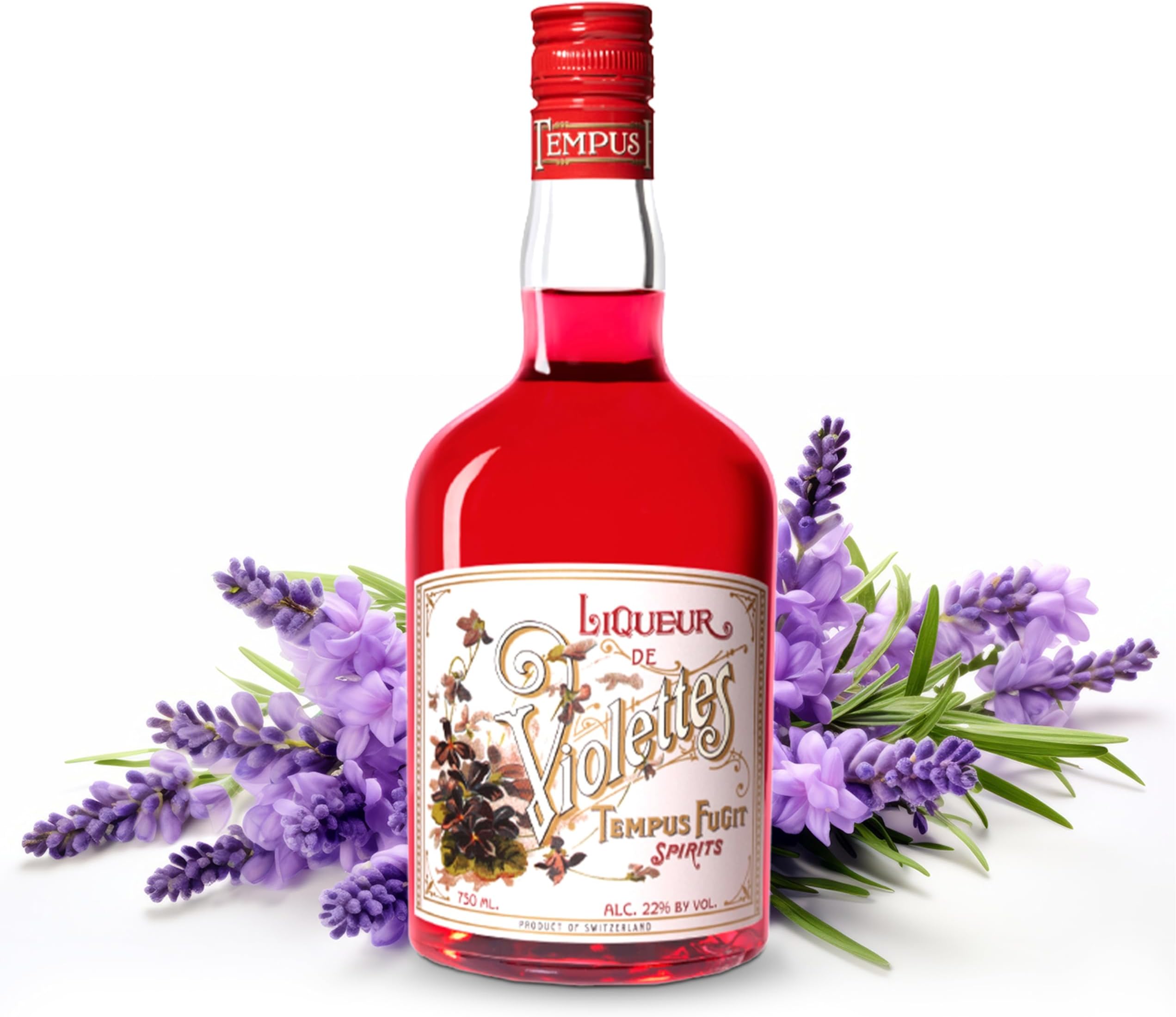 Tempus Fugit Liqueur de Violettes, 70cl, 22% ABV, Liqueur Made with French Violets, Violet Liqueur for Delicious Specialty Cocktails