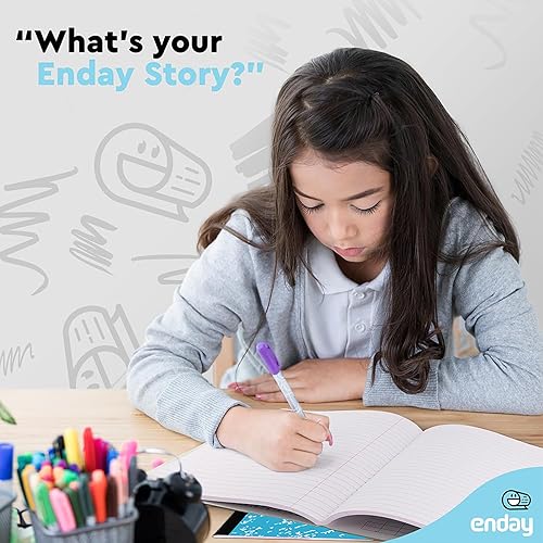 Miniatura 5 de Enday Cuadernos de composición de papel de rayas anchas, fundas de cuaderno de composición de mármol de colores, 100 hojas (200 páginas), libros de