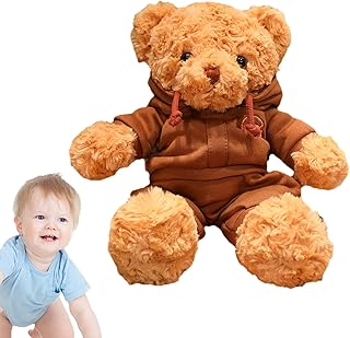 クマのぬいぐるみ、クマのぬいぐるみ | くまのぬいぐるみかわいい動物のおもちゃ,15インチのかわいいクマのぬいぐるみ、眠っているクマのぬいぐるみ、子供の誕生日用のクマのぬいぐるみおもちゃ