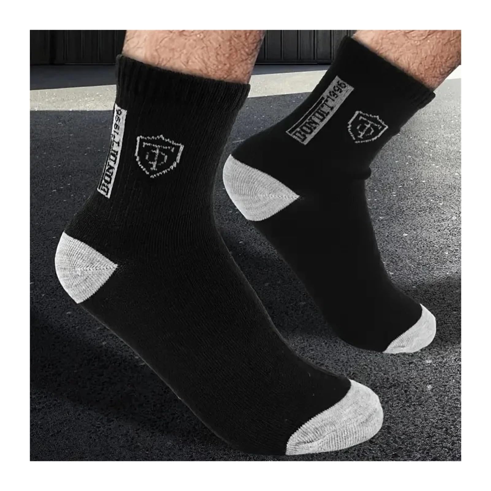 5/10 Pares De Calcetines Media Pantorrilla for Hombres Transpirabilidad Adecuados for Deportes Al Aire Libre Ropa Negocios Diaria En Todas Las Estaciones