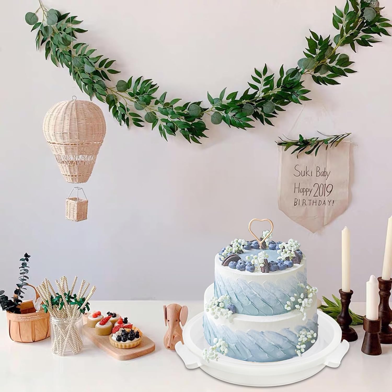 3-Tier Party Cupcake Carrier, Cupcake Holder with Lid and Handle for Transport Storage 24 Cupcakes (White)