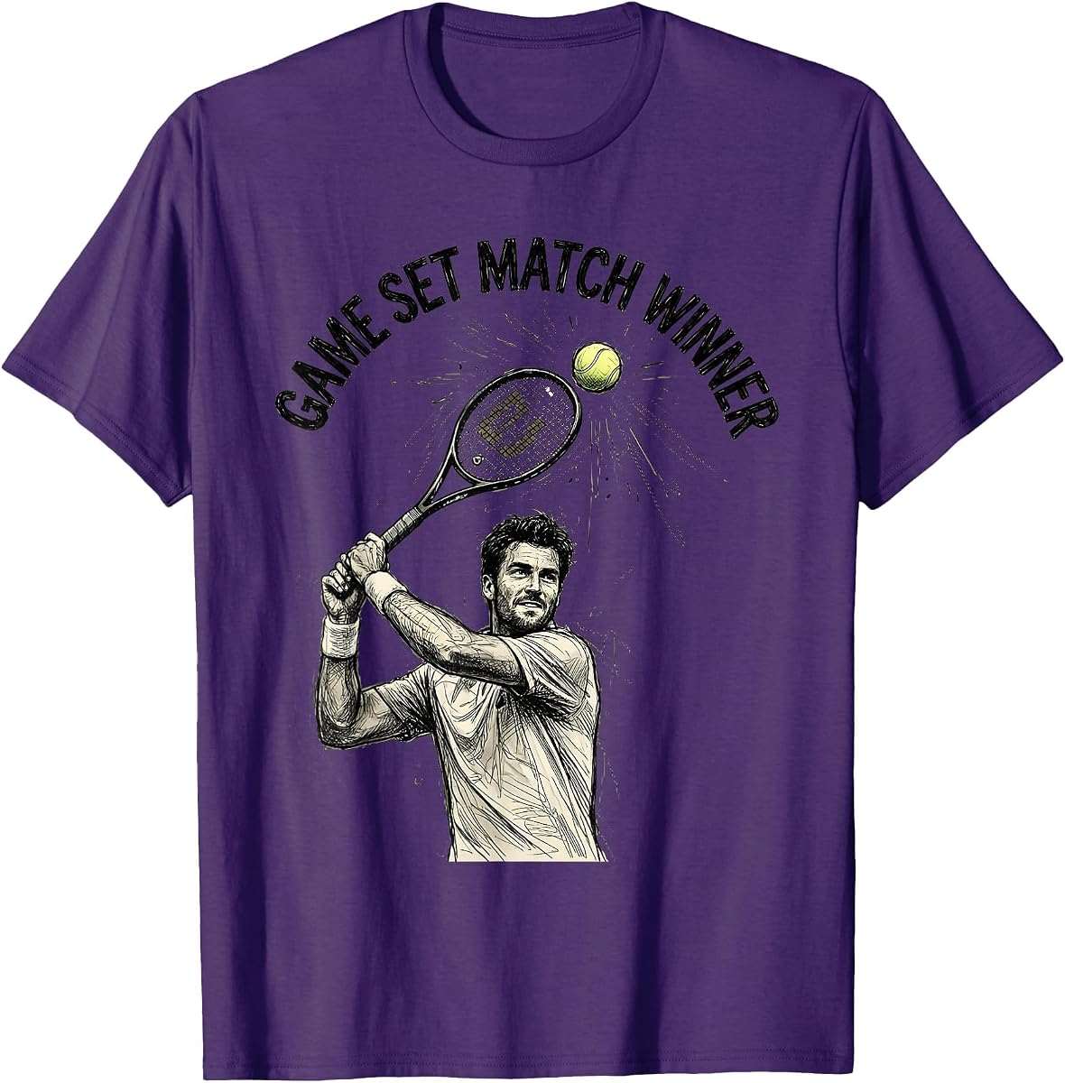 Game Set Match Winner Tennis Design T-Shirt